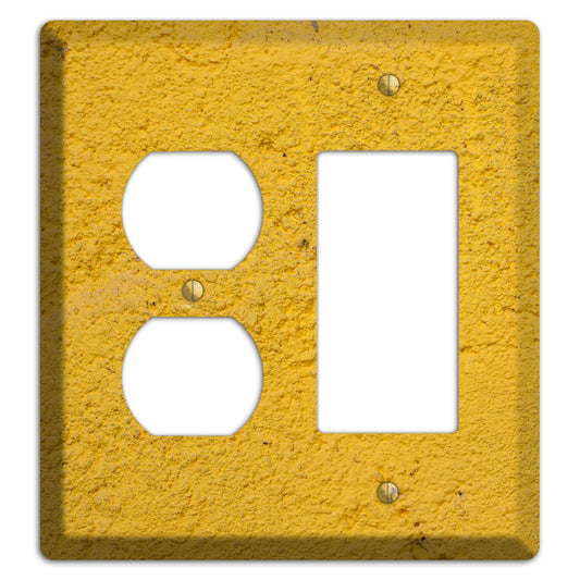 Yellow Concrete Duplex / Rocker Wallplate