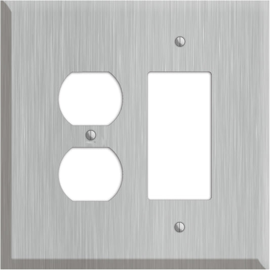 Oversized Discontinued Stainless Steel Duplex / Rocker Wallplate