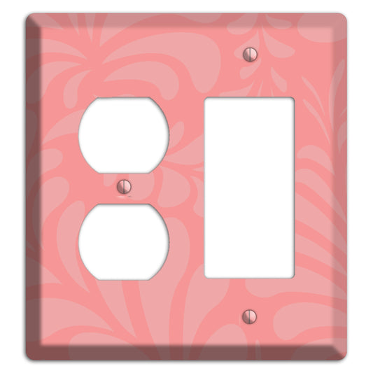 Pink Herati Duplex / Rocker Wallplate