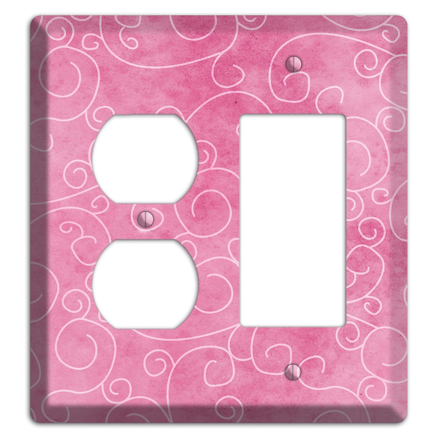 Kobi Pink Texture Duplex / Rocker Wallplate