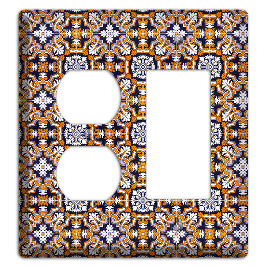 Tavira Tiles 6 Duplex / Rocker Wallplate