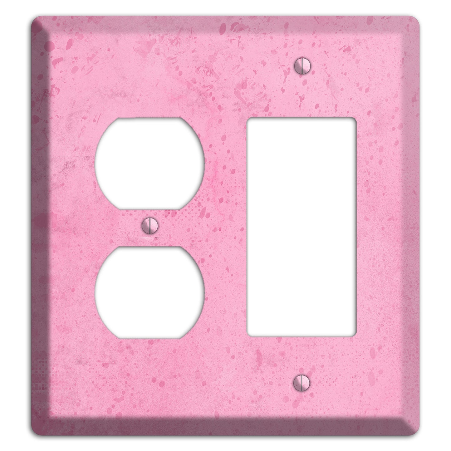 Illusion Pink Texture Duplex / Rocker Wallplate