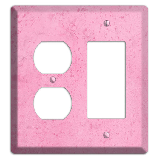 Illusion Pink Texture Duplex / Rocker Wallplate