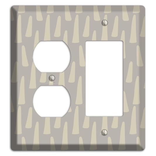 Simple Scandanavian Style HH Duplex / Rocker Wallplate