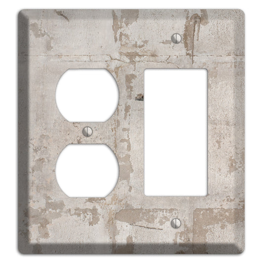 Old Concrete 4 Duplex / Rocker Wallplate