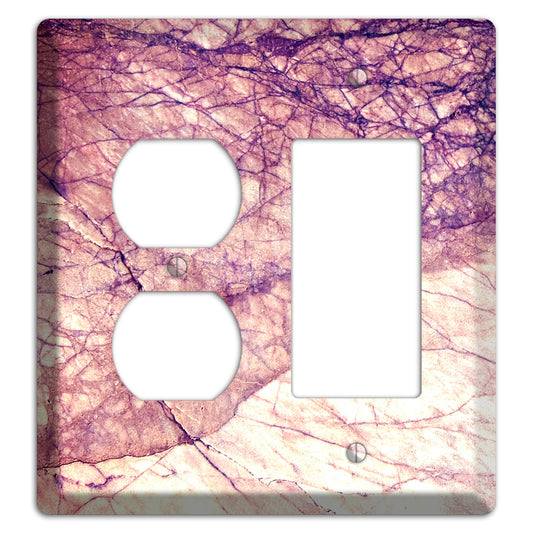 Cavern Pink Marble Duplex / Rocker Wallplate