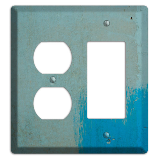 Blue Concrete Duplex / Rocker Wallplate