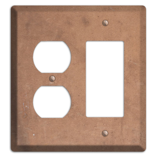 Light Brown Concrete Duplex / Rocker Wallplate