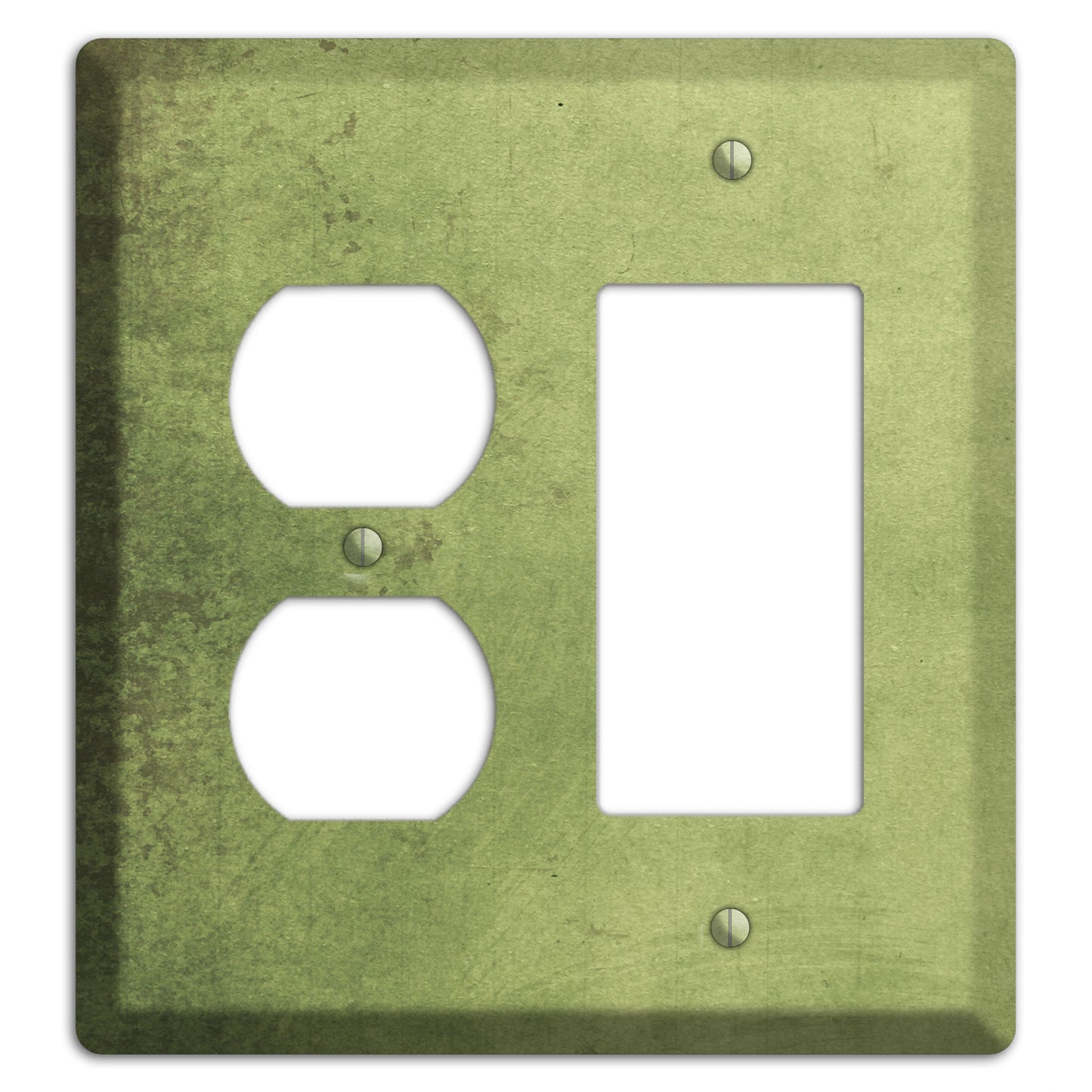 Green Smoke Vintage Grunge Duplex / Rocker Wallplate