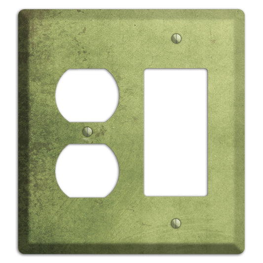 Green Smoke Vintage Grunge Duplex / Rocker Wallplate