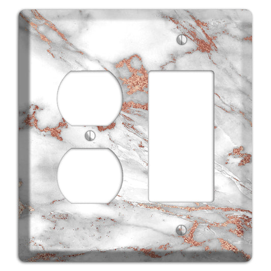 Sanguine Brown Marble 7 Duplex / Rocker Wallplate