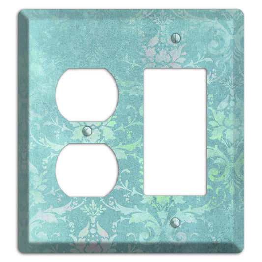 Logan Whimsical Damask Duplex / Rocker Wallplate