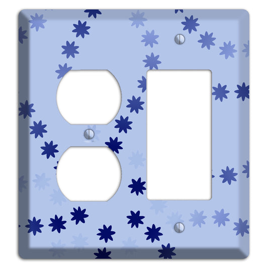 Periwinkle with Blue Constellation Duplex / Rocker Wallplate