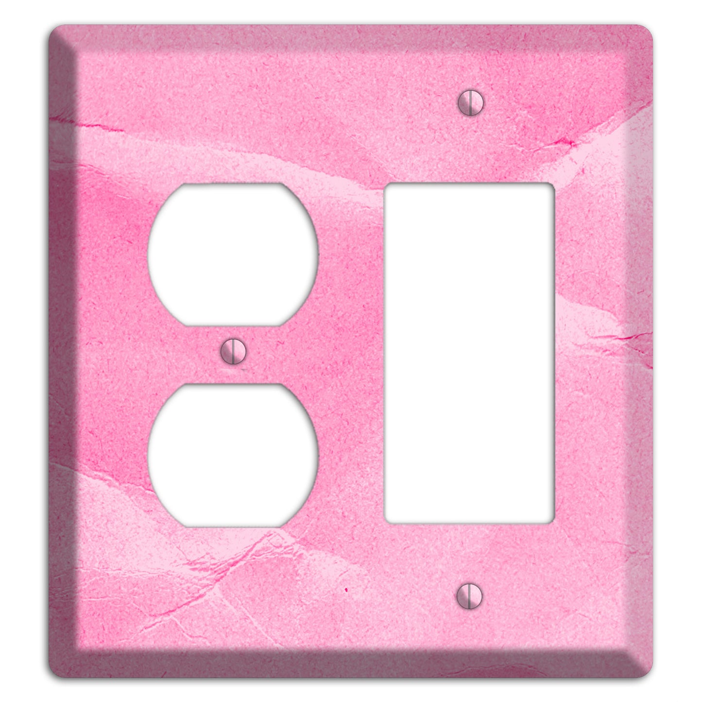 Carnation Pink Texture Duplex / Rocker Wallplate