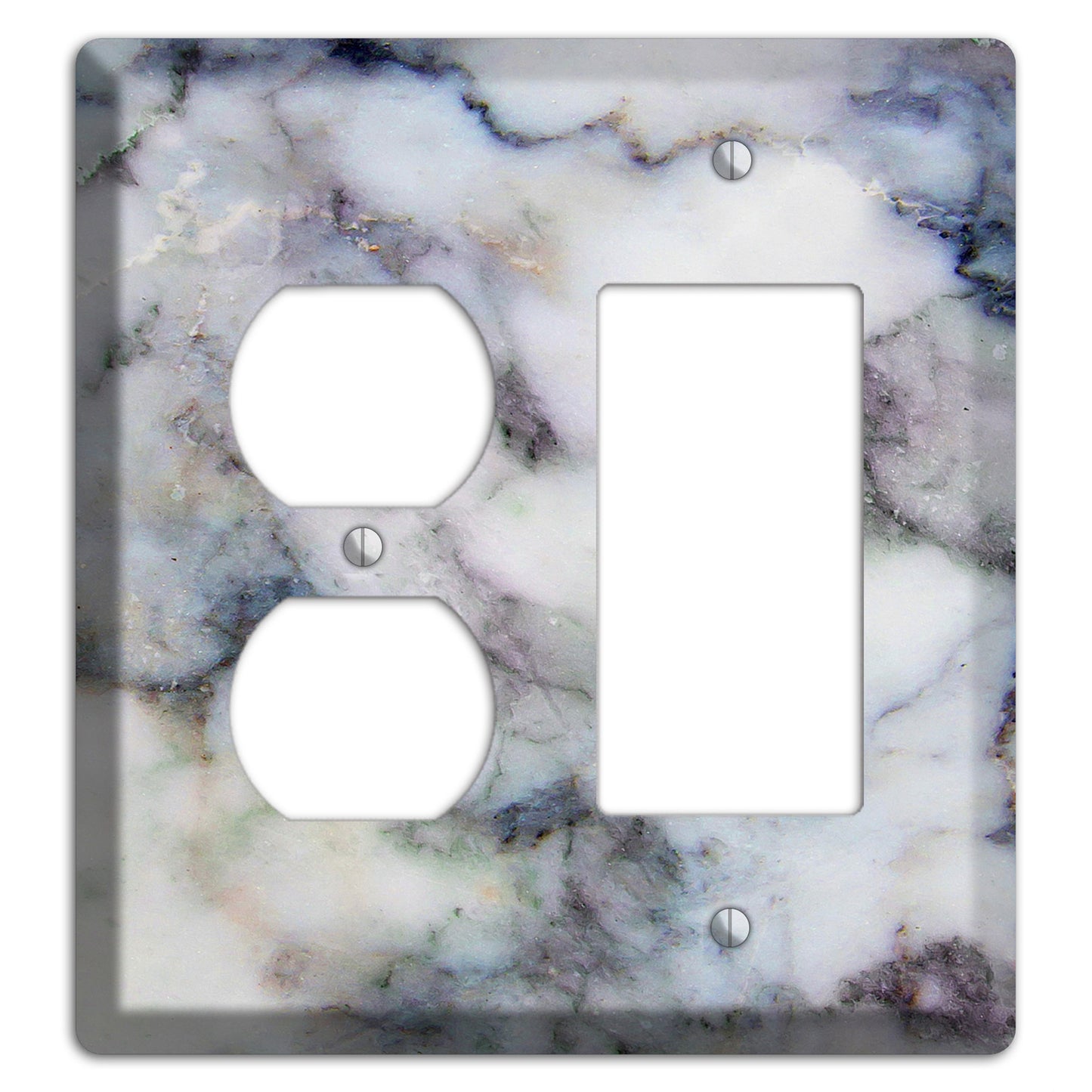 Bermuda Gray Marble Duplex / Rocker Wallplate