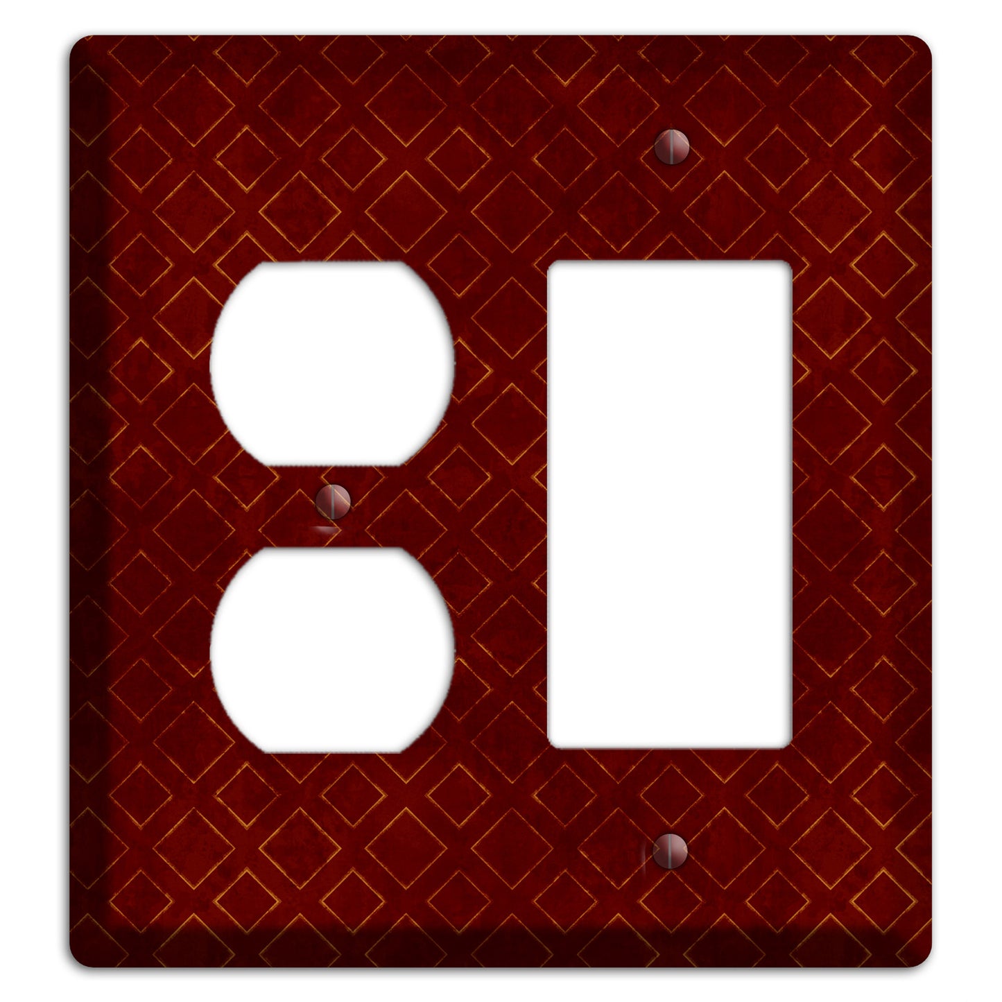 Maroon Diamonds Duplex / Rocker Wallplate