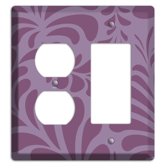 Purple Herati Duplex / Rocker Wallplate