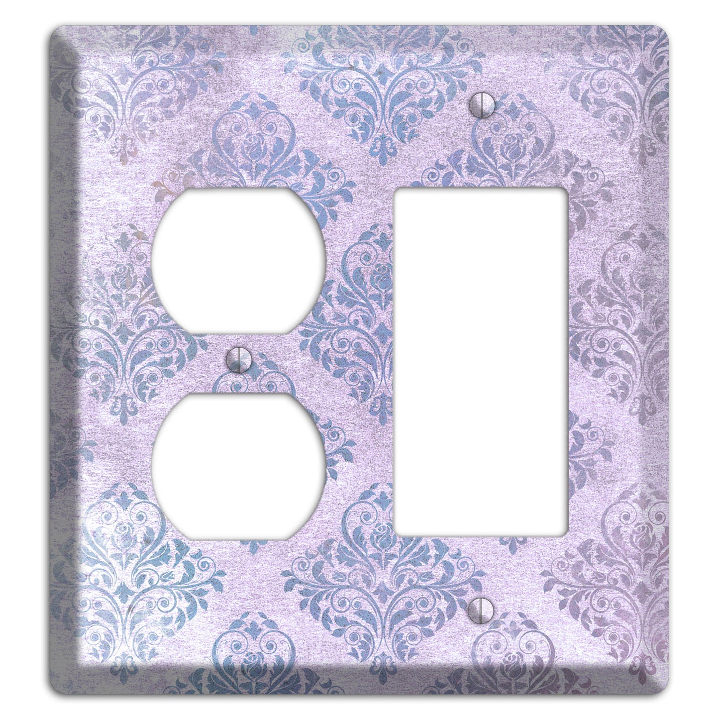 Logan Whimsical Damask Duplex / Rocker Wallplate