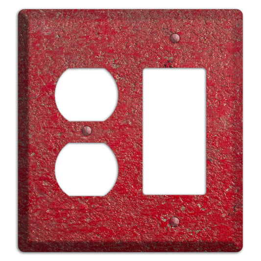 Red Concrete Duplex / Rocker Wallplate