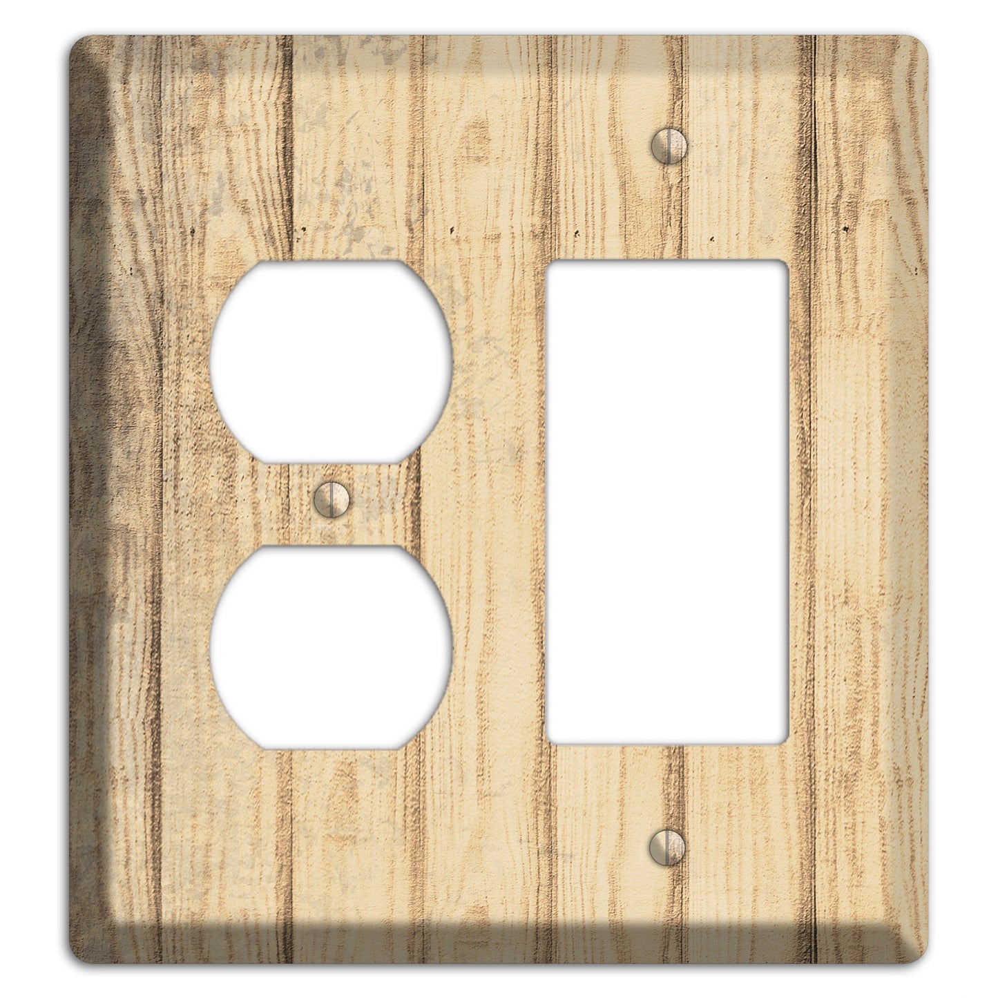 Hampton Weathered Wood Duplex / Rocker Wallplate