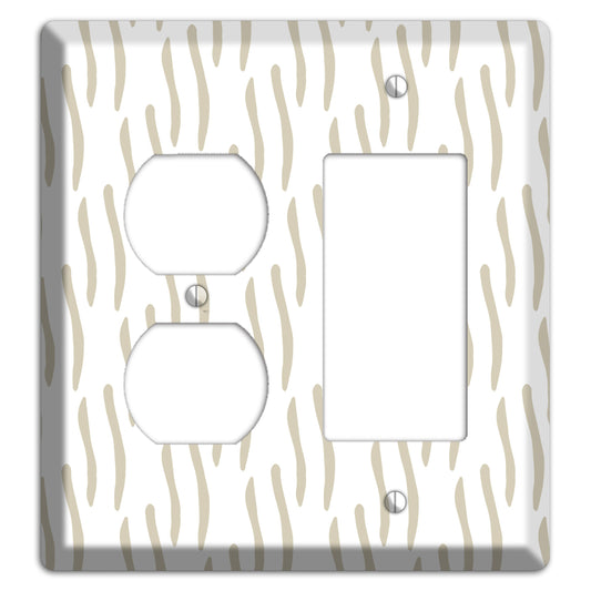 Simple Scandanavian Style J Duplex / Rocker Wallplate