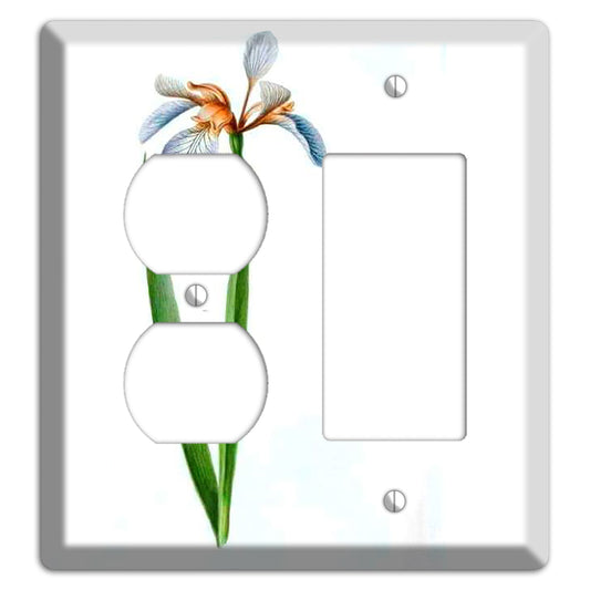 White Iris 2 Duplex / Rocker Wallplate