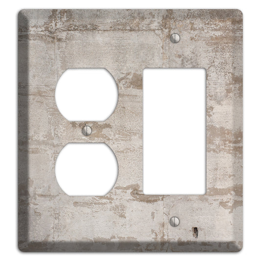 Old Concrete 3 Duplex / Rocker Wallplate