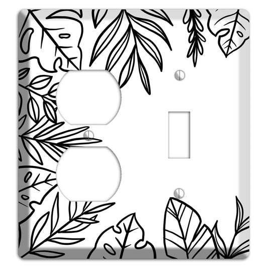 Hand-Drawn Leaves 4 Duplex / Toggle Wallplate