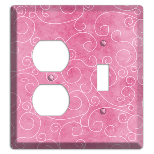 Kobi Pink Texture Duplex / Toggle Wallplate