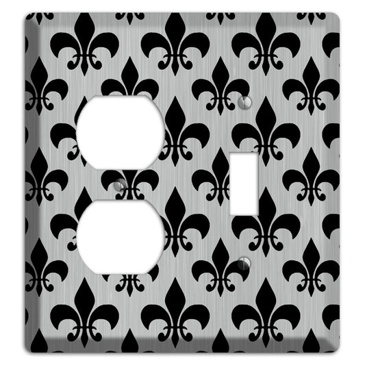 Fleur de Lis Stainless Duplex / Toggle Wallplate