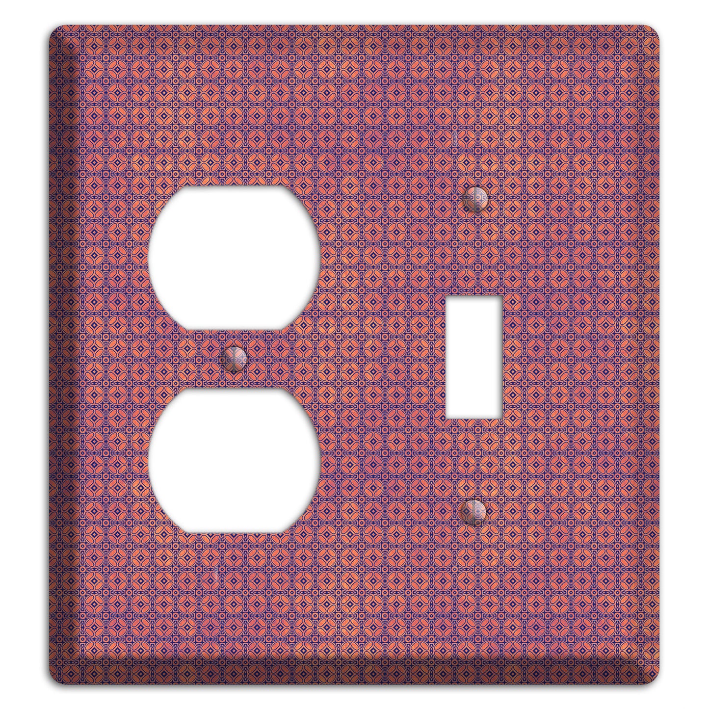 Multi Cranberry Arabesque Duplex / Toggle Wallplate