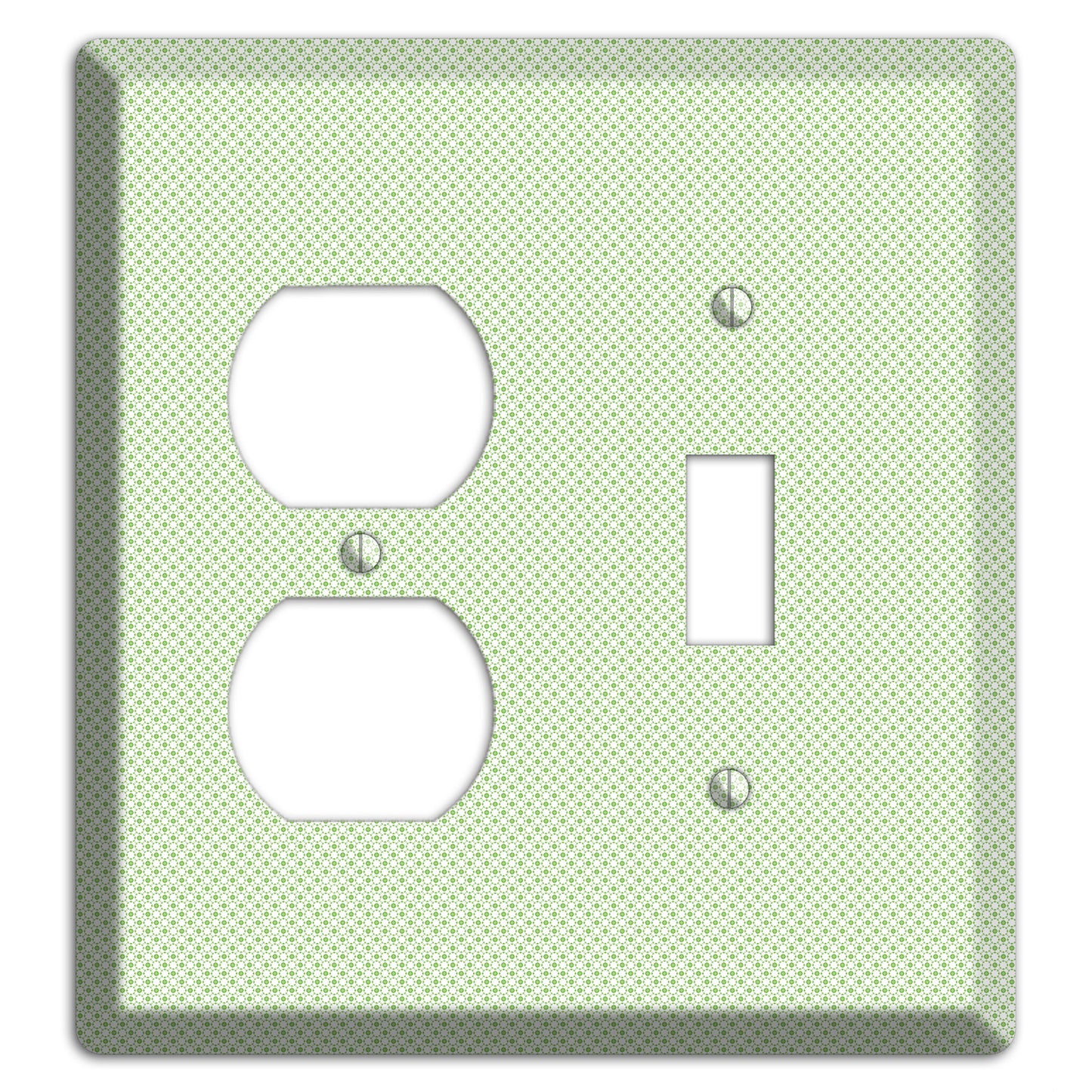 Light Green Tiny Geometric Duplex / Toggle Wallplate