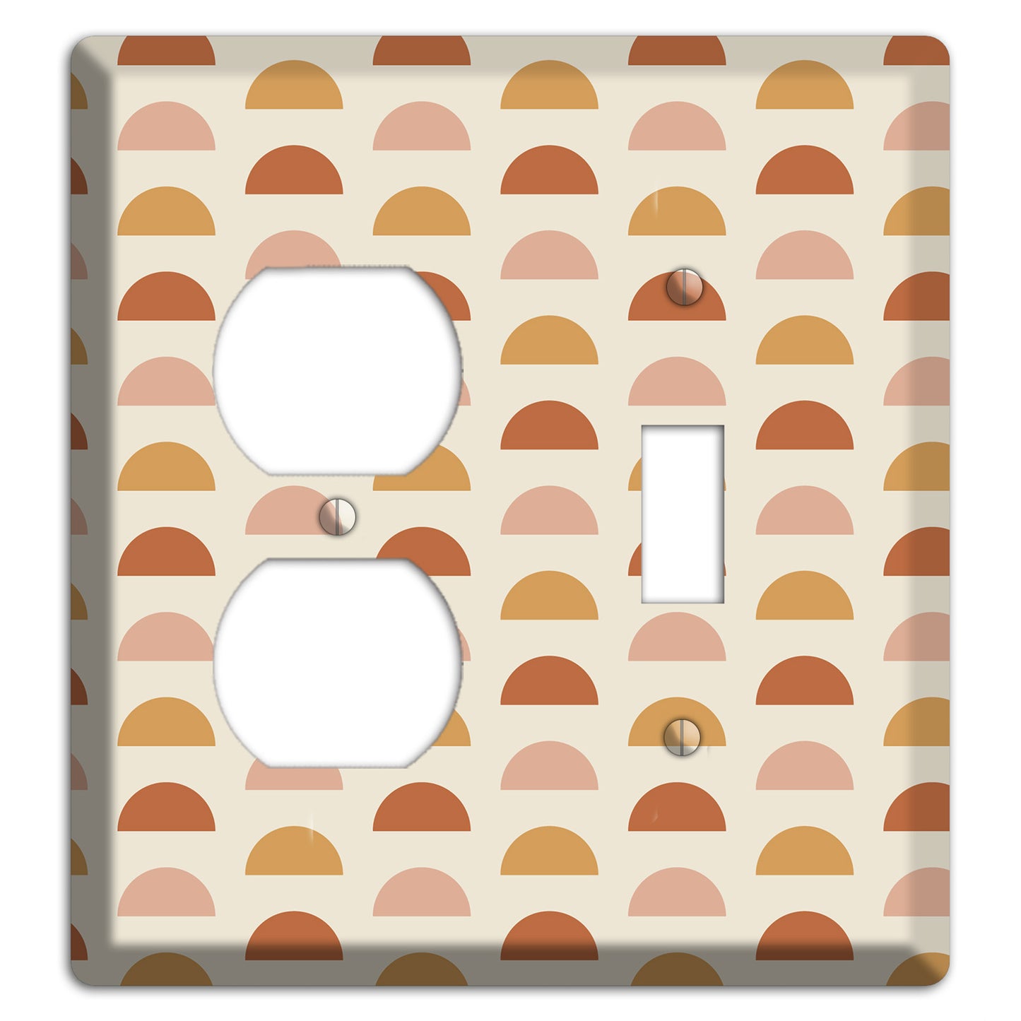 Peachy Half Moons Duplex / Toggle Wallplate