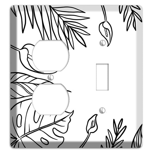 Hand-Drawn Leaves 1 Duplex / Toggle Wallplate