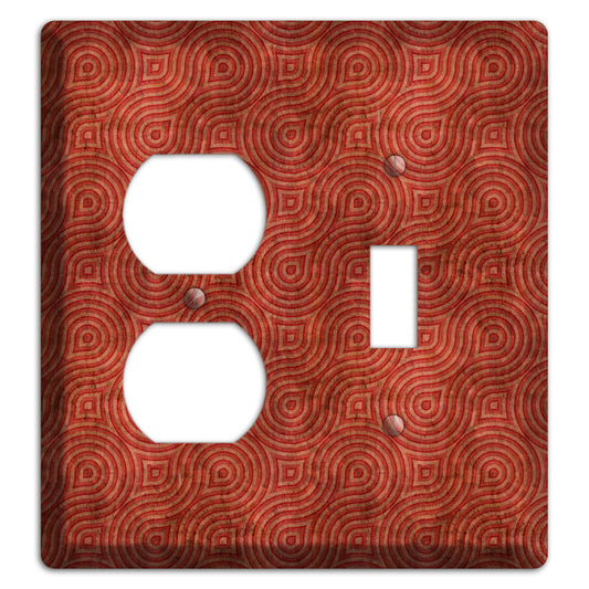 Red Swirl Duplex / Toggle Wallplate