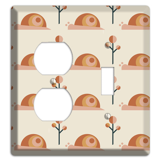 Retro Snails Duplex / Toggle Wallplate