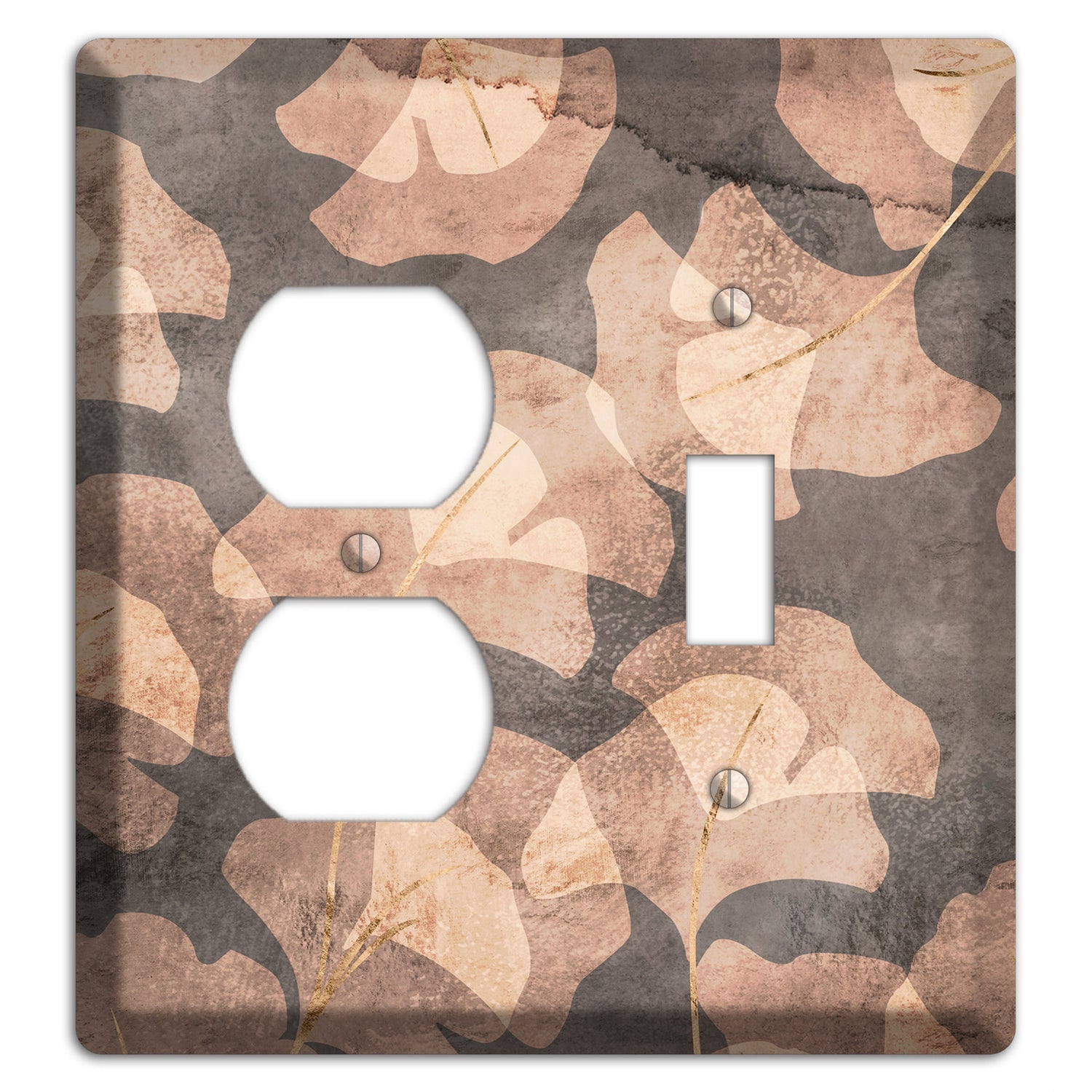 Watercolor Ginkgo Duplex / Toggle Wallplate