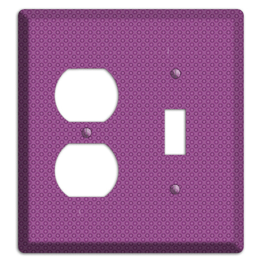 Multi Purple Foulard Duplex / Toggle Wallplate