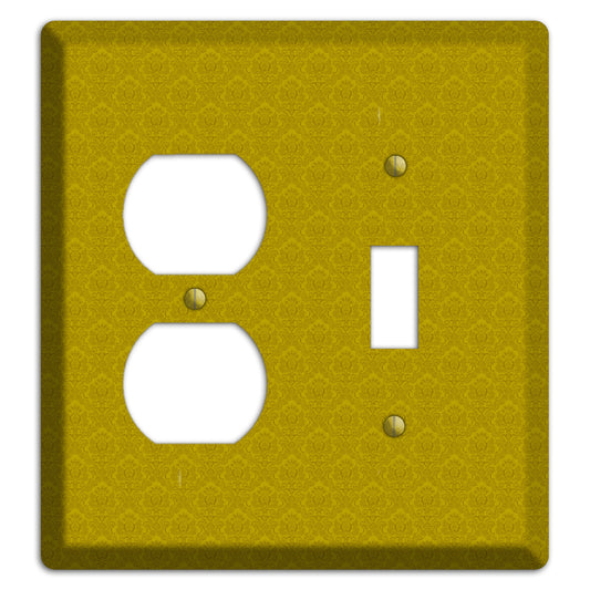 Mustard Cartouche Duplex / Toggle Wallplate