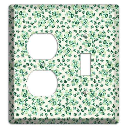 Multi Green Calico Duplex / Toggle Wallplate