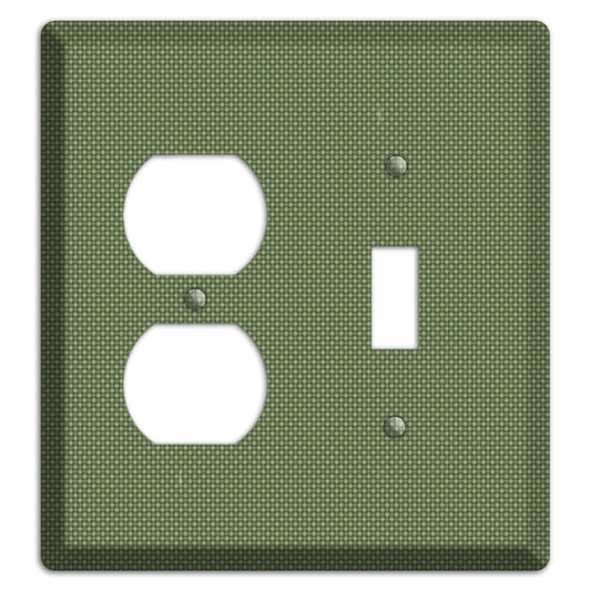 Multi Green Tiny Checkered Circles Duplex / Toggle Wallplate