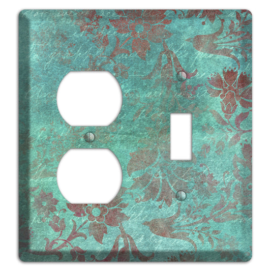 Sea Nymph Whimsical Damask Duplex / Toggle Wallplate