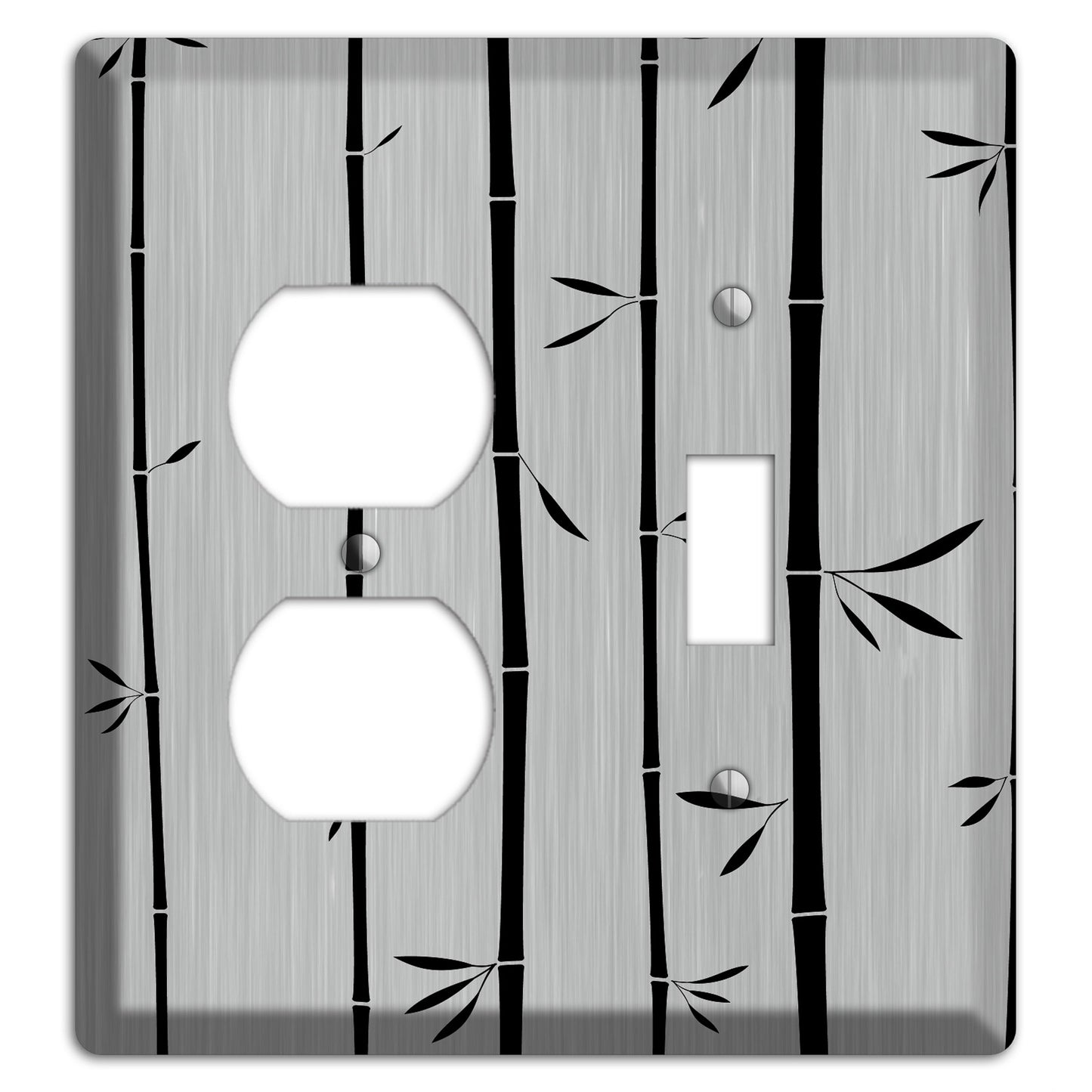 Bamboo  Stainless Duplex / Toggle Wallplate