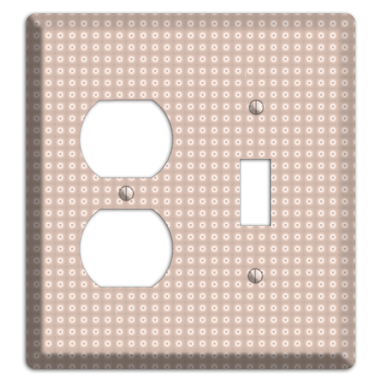 Beige with Circled Stars Duplex / Toggle Wallplate