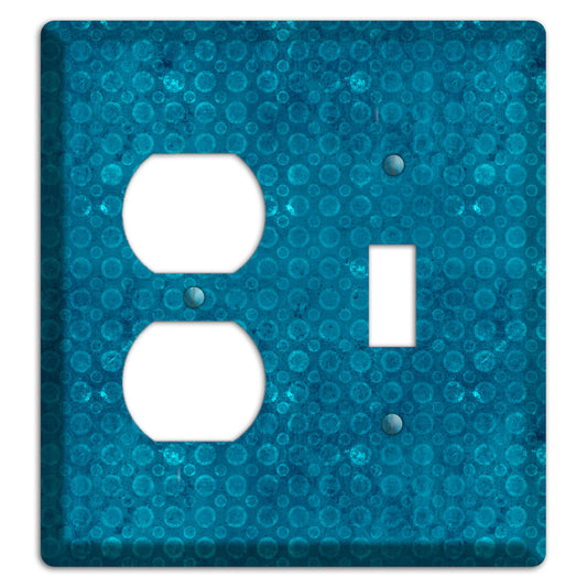 Turquoise Circles Duplex / Toggle Wallplate