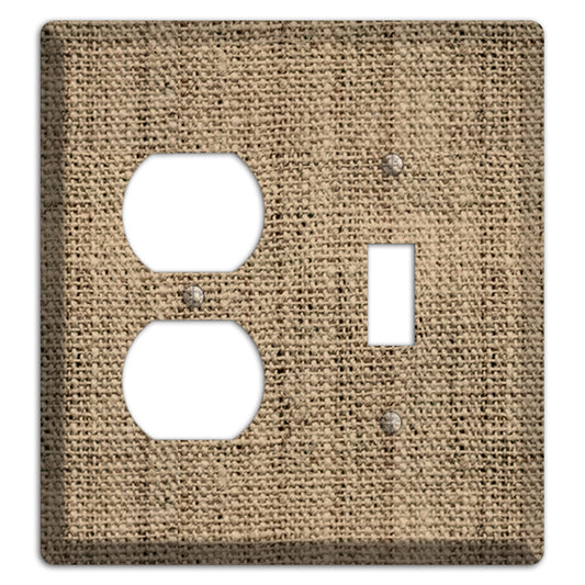 Donkey Brown Burlap Duplex / Toggle Wallplate