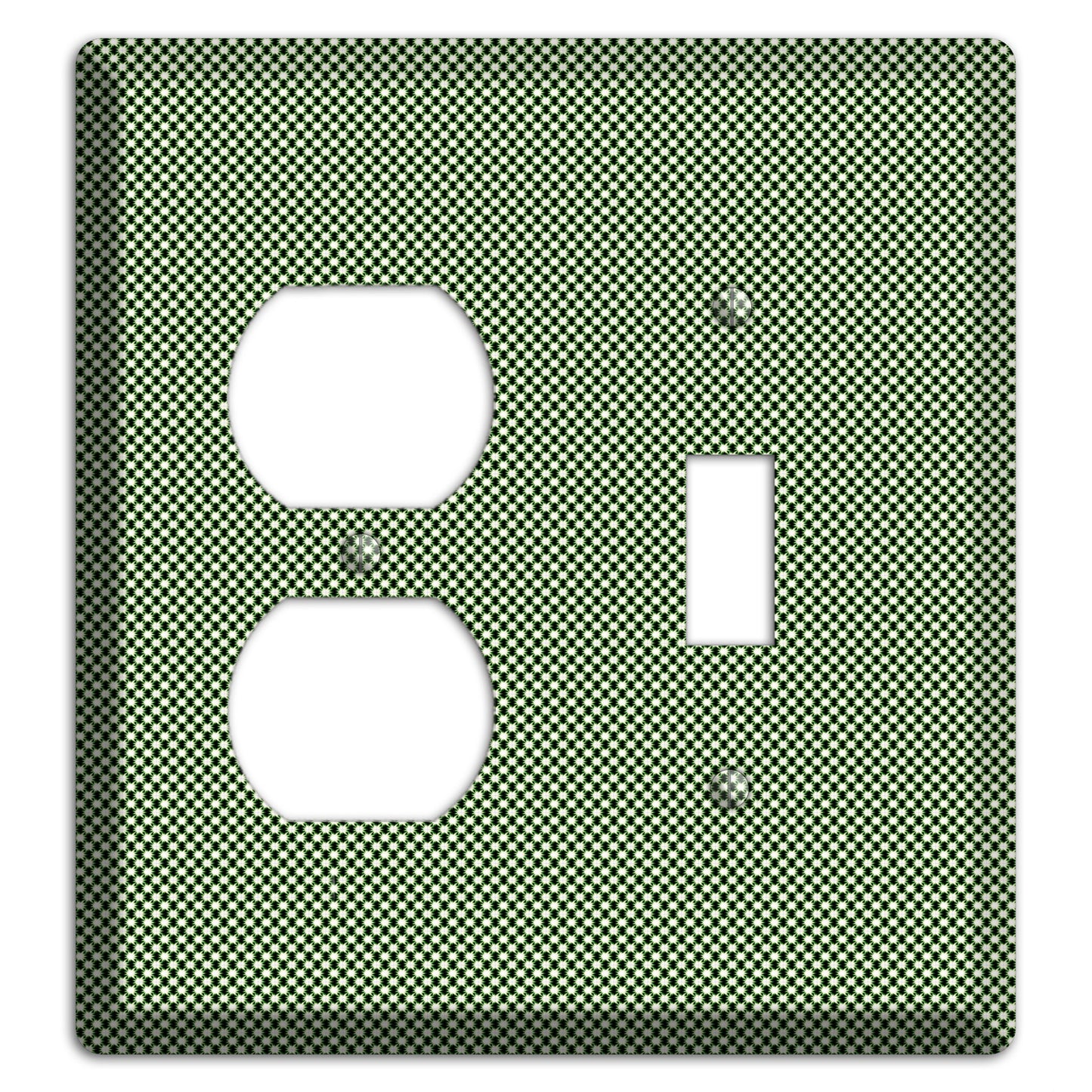 Green Tiny Check Duplex / Toggle Wallplate