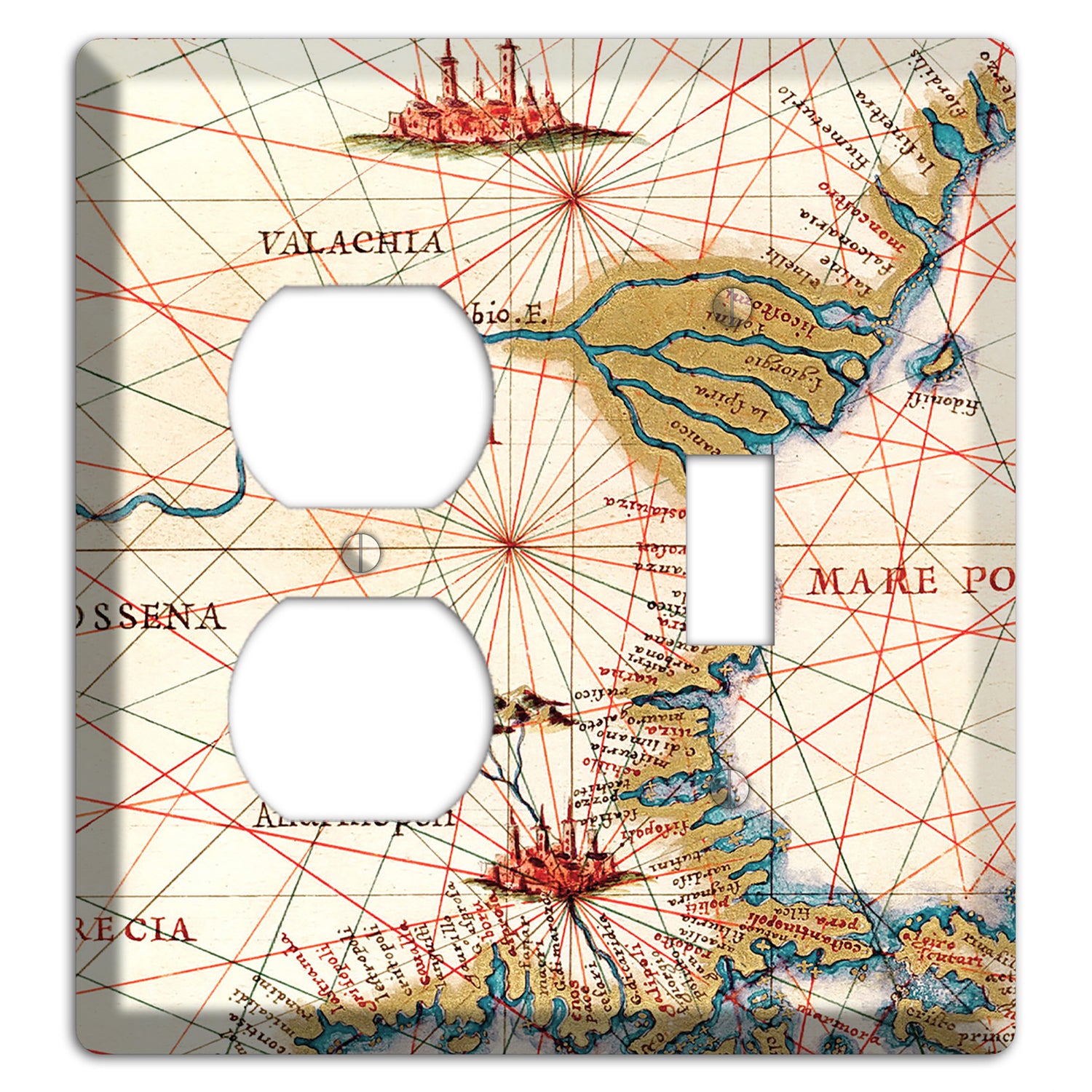 Map of Bulgaria Duplex / Toggle Wallplate