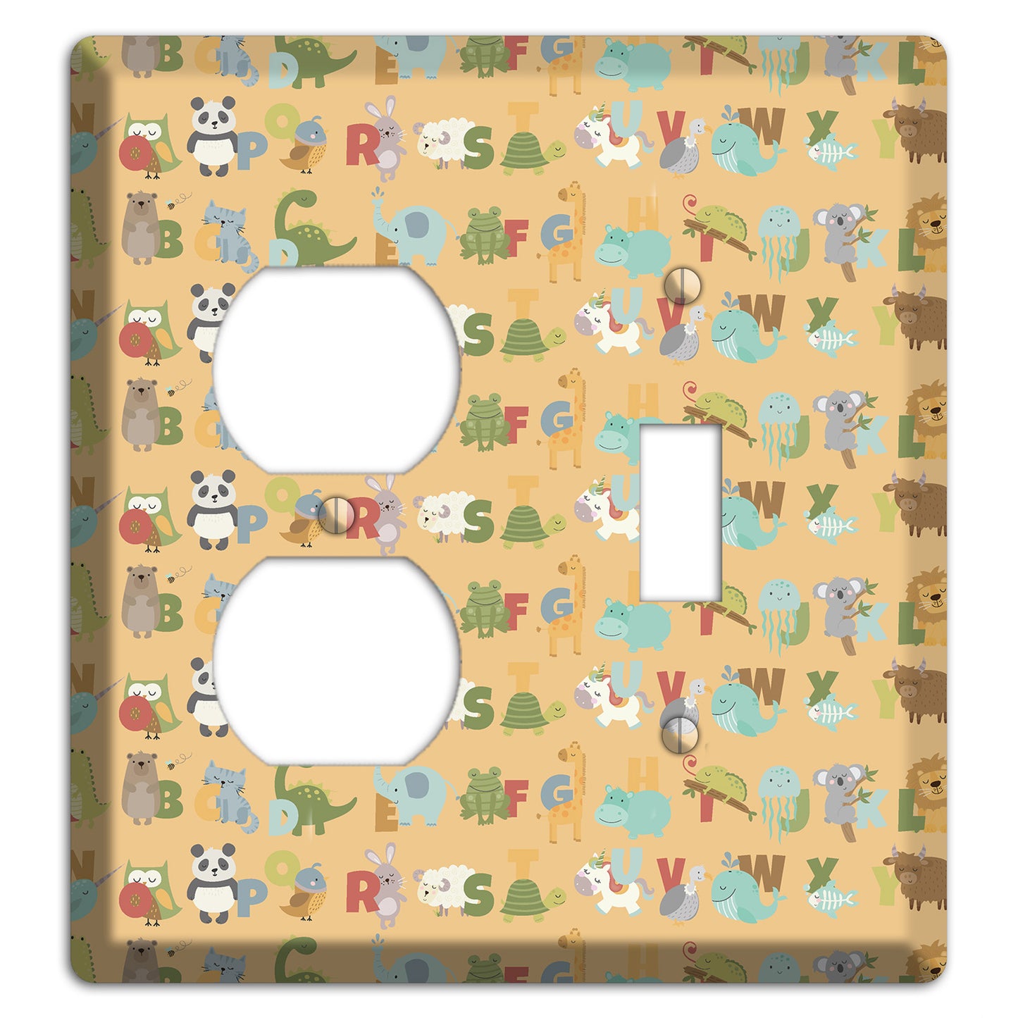 Animal Alphabet 1 Duplex / Toggle Wallplate