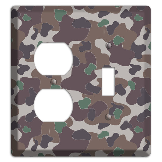 Dark Brown Camo Duplex / Toggle Wallplate